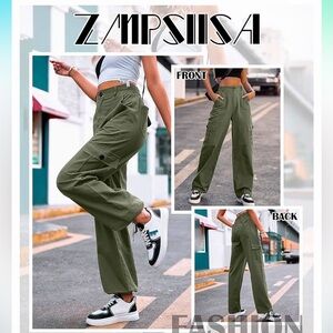 Woman’s green cargo pants